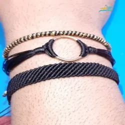 دستبند مدل سه تفنگ دار با کیفیت درجه 1 و نخ موم زده مقاوم