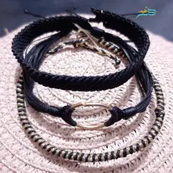 دستبند مدل سه تفنگ دار با کیفیت درجه 1 و نخ موم زده مقاوم