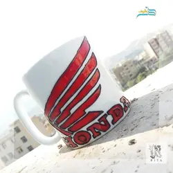 ماگ برند طرح برجسته دورگیر دست ساز و رنگ ضد آب قابل شستشو