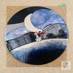 ساعت دیواری ویترای در طرح دریم گچر و ساحل، طرح برجسته و قابل شستشو