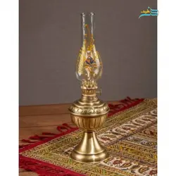 سرویس سماور زغالی 3 لیتری 6 نفره و یک عدد چراغ سنتی کاملا دست ساز با روکش نانو