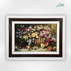 تابلو فرش گلدان حصیری وزن 6 کیلوگرم بسیار زیبا و کاربردی، مناسب منزل و محل کار