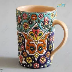 ماگ میناکاری سفالی قابل استفاده و شستشو با آب داغ