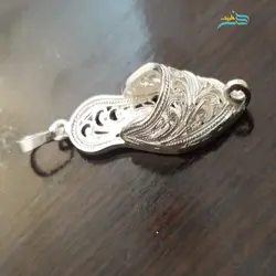 آویز ملیله طرح چارق جنس نقره درجه 1 و کاملا دست ساز  به شیوه ملیله زنجان