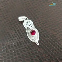 آویز ملیله طرح چارق نگین دار جنس نقره عیار بالا کاملا دستساز درجه 1 با کیفیت بالا درجه 1