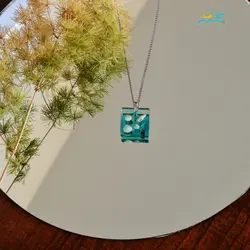 گردنبند دخترانه رزینی دژاوو طرح دریا کاملاً دست ساز و رنگ ثابت