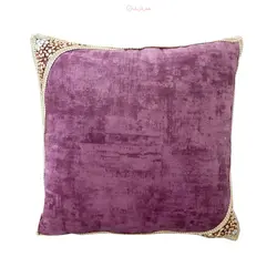 کاور کوسن دست دوخت، سنگ دوزی شده با پارچه مخمل سوییت با کیفیت عالی