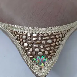 کاور کوسن دست دوخت، سنگ دوزی شده با پارچه مخمل سوییت با کیفیت عالی