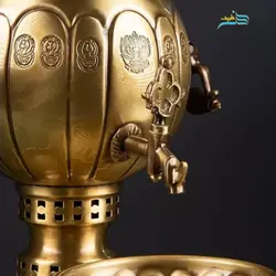 سرویس سماور برنجی ٣ لیتری  روکش نانو بدون تغییر رنگ