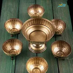 سرویس سماور برنجی ٣ لیتری  روکش نانو بدون تغییر رنگ