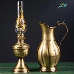 سرویس سماور برنجی ٣ لیتری  روکش نانو بدون تغییر رنگ