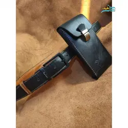 کیف موبایل کمری، تهیه شده از چرم بی نظیر گاوی دوخته شده با نخ موم زده ترک