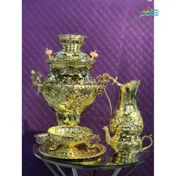 سماور گازی برنجی 6 لیتری ورق ضخیم و با کیفیت با روکش نانو