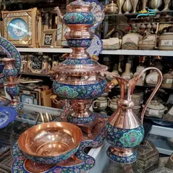 سرویس سماور مس و پرداز ورق ضخیم با روکش پلی استر