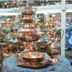 سرویس سماور مس و پرداز ورق 1.5 میل مسی شناسنامه دار