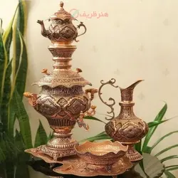 سماور مسی 8 لیتری با روکش کوره ای رنگ ثابت ورق 8 میل