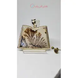 گردن آویز طلا و نقره مزین به نگین شجر معدنی کمیاب و نادر