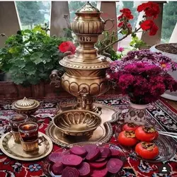 سرویس سماور برنجی 6 لیتری نانو شده رنگ ثابت کاربردی و دکوری