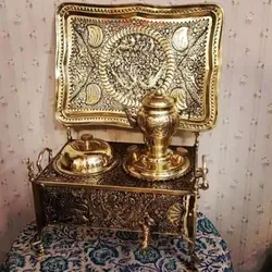 منقل سماوری برنجی قلمزنی دست اعلاء با ورق ضخیم