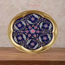 سرویس سماور برنج و پرداز 2.5 لیتری نقاشی دست با روکش پلی استر