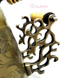 سماور برنجی زغالی ۶ لیتری مدل جام دسته توری خوشه ای جدید