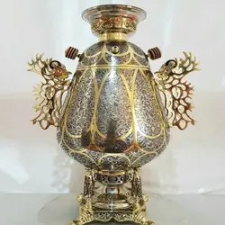 سماور زغالی ۸ لیتری مدل جام 2 شیر  قلم دست سبک ریز قلم مینیاتوری