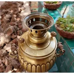 سرویس سماور قلمزنی برنجی ٣ لیتری فوق سنگین