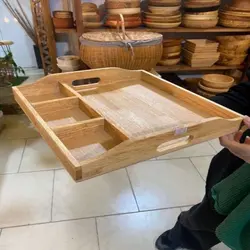 سینی پذیرایی چوبی رابروود با کیفیت