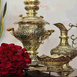 سرویس سماور 6 لیتری اعلاء قلم دست برقی و ذغالی