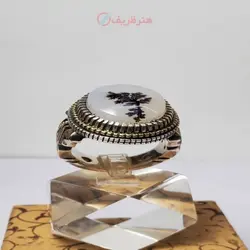 انگشتر شجر تک درخت کلکسیونی رکاب نقره گوارسه