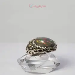 انگشتر اوپال اتیوپی دستساز مدل پولکی