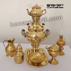 ست سماور 3 لیتری آینه ای عدسی