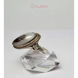 انگشتر مردانه شجر تک درخت کلکسیونی رکاب طلا و نقره