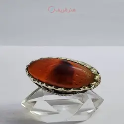 انگشتر نقره دستساز مردانه عقیق یمنی مصور
