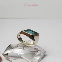 انگشتر زمرد زامبیا رکاب نقره دست ساز عیار 925