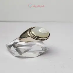 انگشتر دست ساز رکاب نقره عقیق دو پوست کلکسیونی