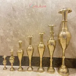 گلدان برنجی قلمزنی هندی در سایز های متفاوت