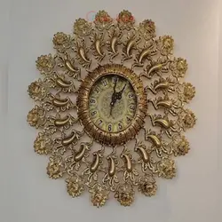 ساعت دیواری جنس آلیاژ آلومنیوم آبکاری برنج طراحی زیبا و منحصربفرد