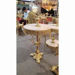 میز خاطره قطر 50 سه رخ شاخکی جنس آلیاژ آلومنیوم آبکاری تولید اصفهان رنگ ثابت