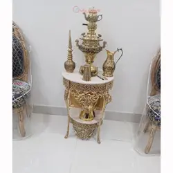 میز خاطره عرض 50 دوتاج جنس آلیاژ آلومنیوم آبکاری برنز کیفیت عالی