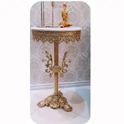 میز تلفن سه رخ شاخکی جنس آلیاژ آلومنیوم آبکاری برنز