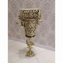 سطل و جادستمال مسیح بالدار جنس آلیاژ آلومنیوم آبکاری برنز