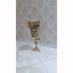 سطل زباله و جادستمال طرح ملائکه جنس آلیاژ آلومنیوم آبکاری برنز، محصول اصفهان