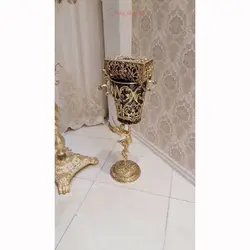 سطل زباله و جادستمال طرح ملائکه جنس آلیاژ آلومنیوم آبکاری برنز، محصول اصفهان