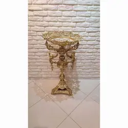 کنار سالنی میوه، 3 ملائکه، دوبل، جنس آلیاژ آلومنیوم، آبکاری برنز کیفیت عالی