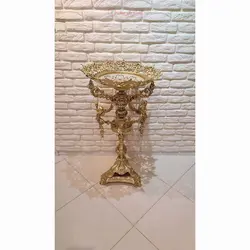 کنار سالنی میوه، 3 ملائکه، دوبل، جنس آلیاژ آلومنیوم، آبکاری برنز کیفیت عالی