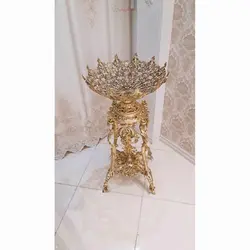 کنارسالنی میوه طرح کالسکه صفحه توری جنس آلیاژ آلومنیوم آبکاری برنز