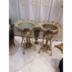 کنارسالنی میوه طرح کالسکه جنس آلیاژ آلومنیوم آبکاری برنز، محصول اصفهان