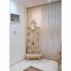 ساعت ایستاده چهارستون، جنس آلیاژ آلومینیوم با آبکاری برنز با رنگ ثابت