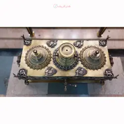 منقل سماوری برنجی دو محفظه زغال سفارشی ساز، با ورق ضخیم و قابل استفاده، بسیار با کیفیت